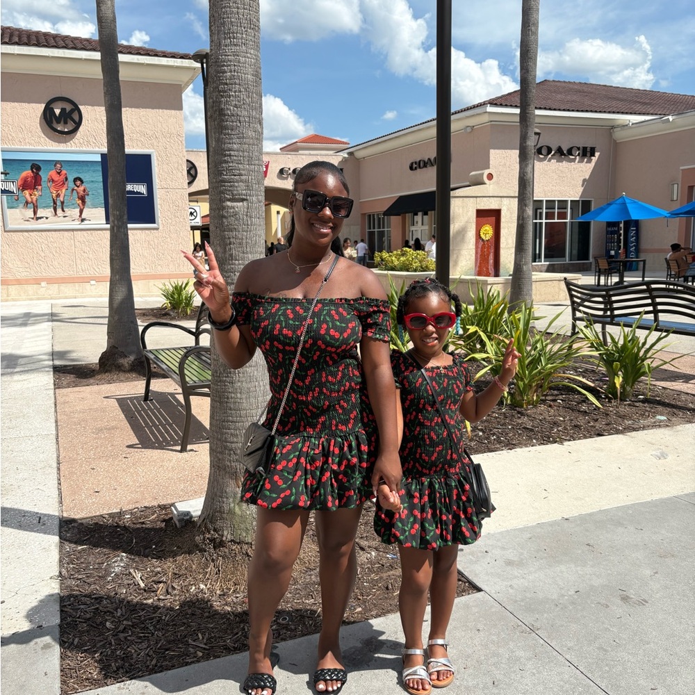 Fashion Nova Kids Casual Dress - Black and Red